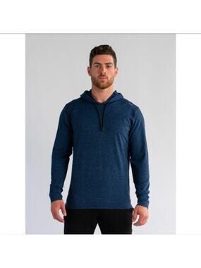 SODO SLU Premium Performance Heathered Blue Moss Fabric Hoodie Size XL